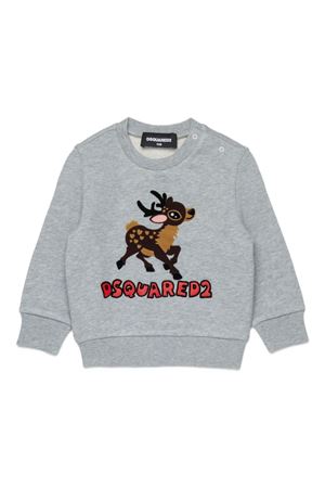 grey cotton sweatshirt DSQUARED KIDS | DQ3094D0A2GDQ911